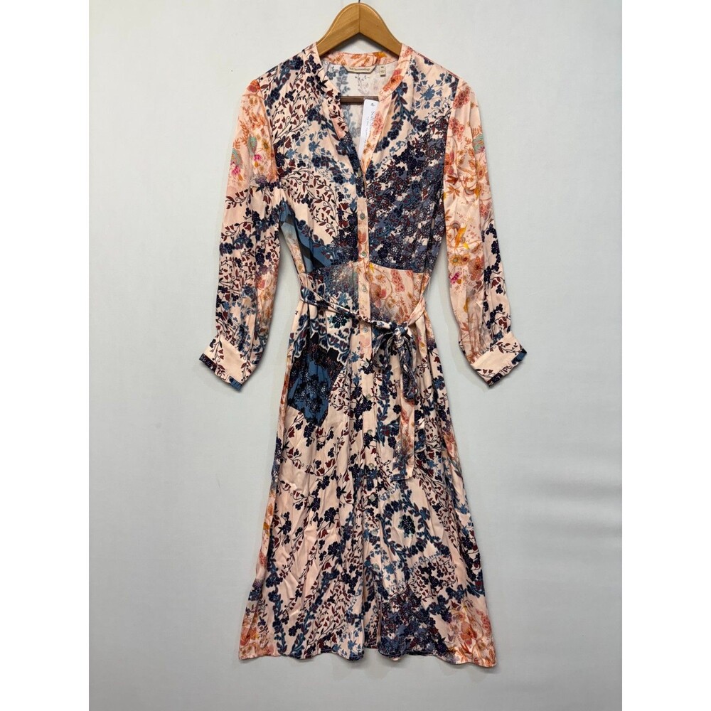 NWT Soft Surroundings Maxi Belted Dress Size PM Petite Medium Boho C043 -20